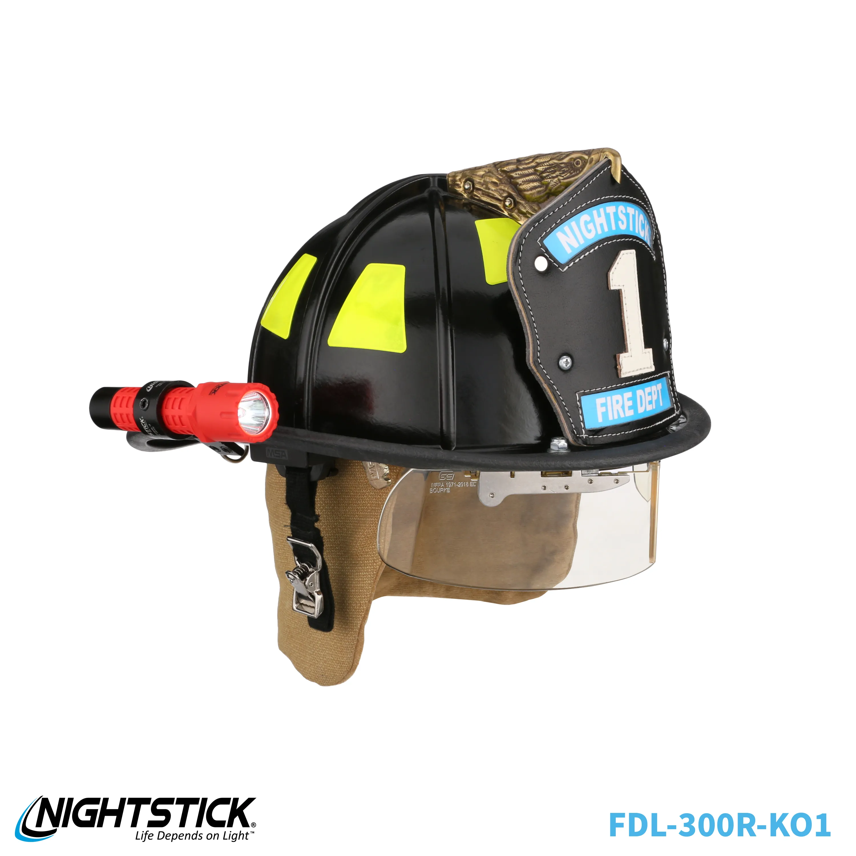 FDL-300R-K01: Tactical Fire Light w/Multi-Angle Helmet Mount