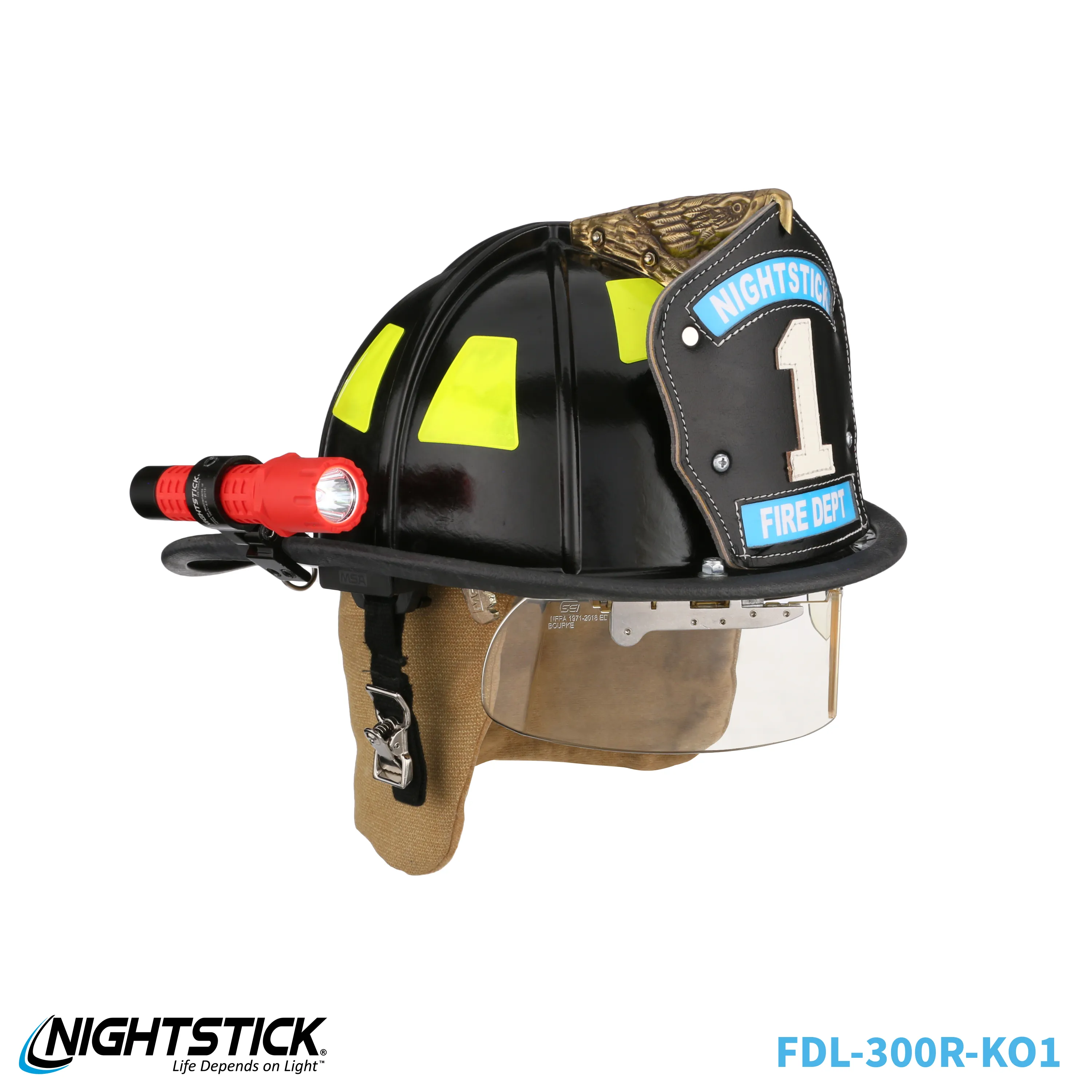 FDL-300R-K01: Tactical Fire Light w/Multi-Angle Helmet Mount