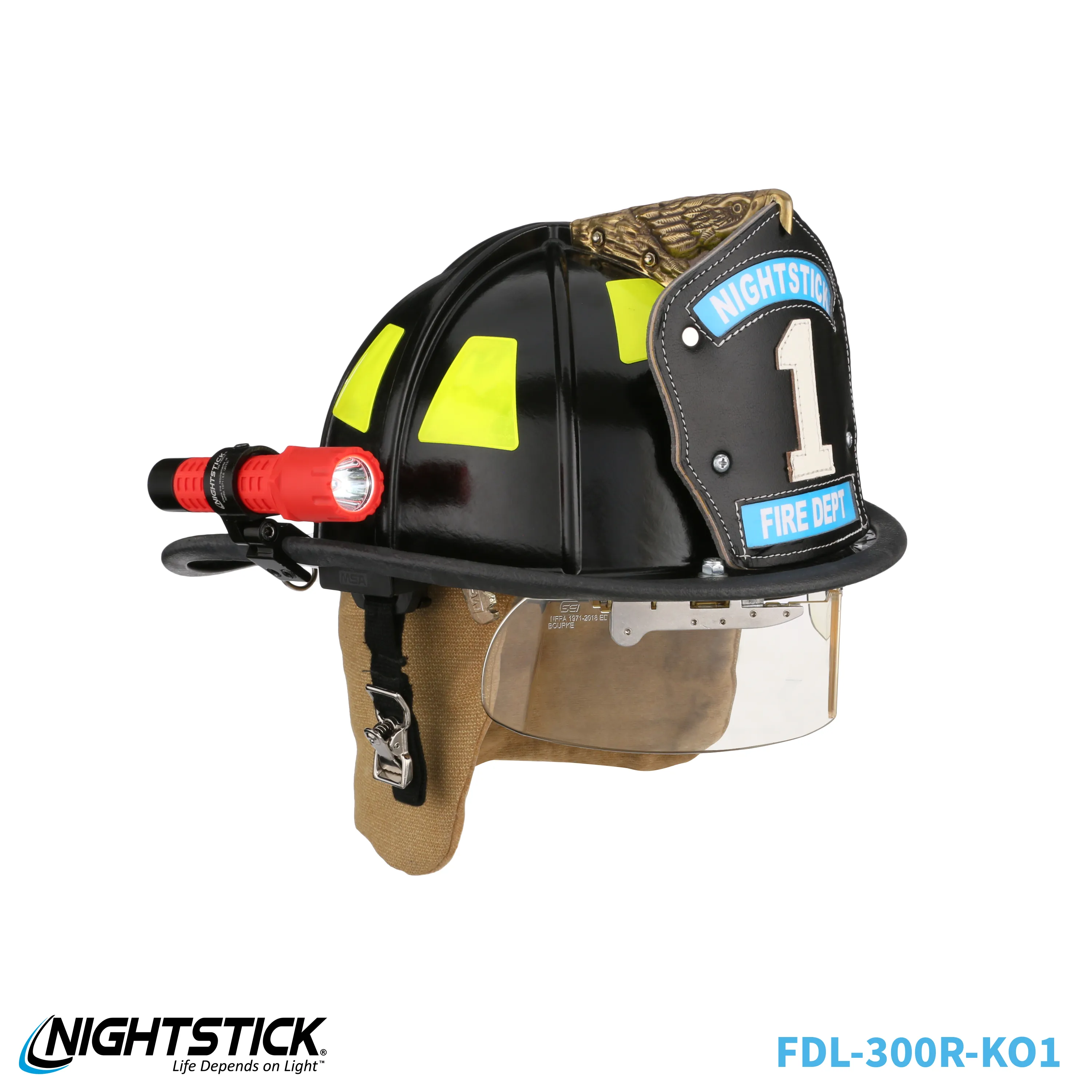 FDL-300R-K01: Tactical Fire Light w/Multi-Angle Helmet Mount