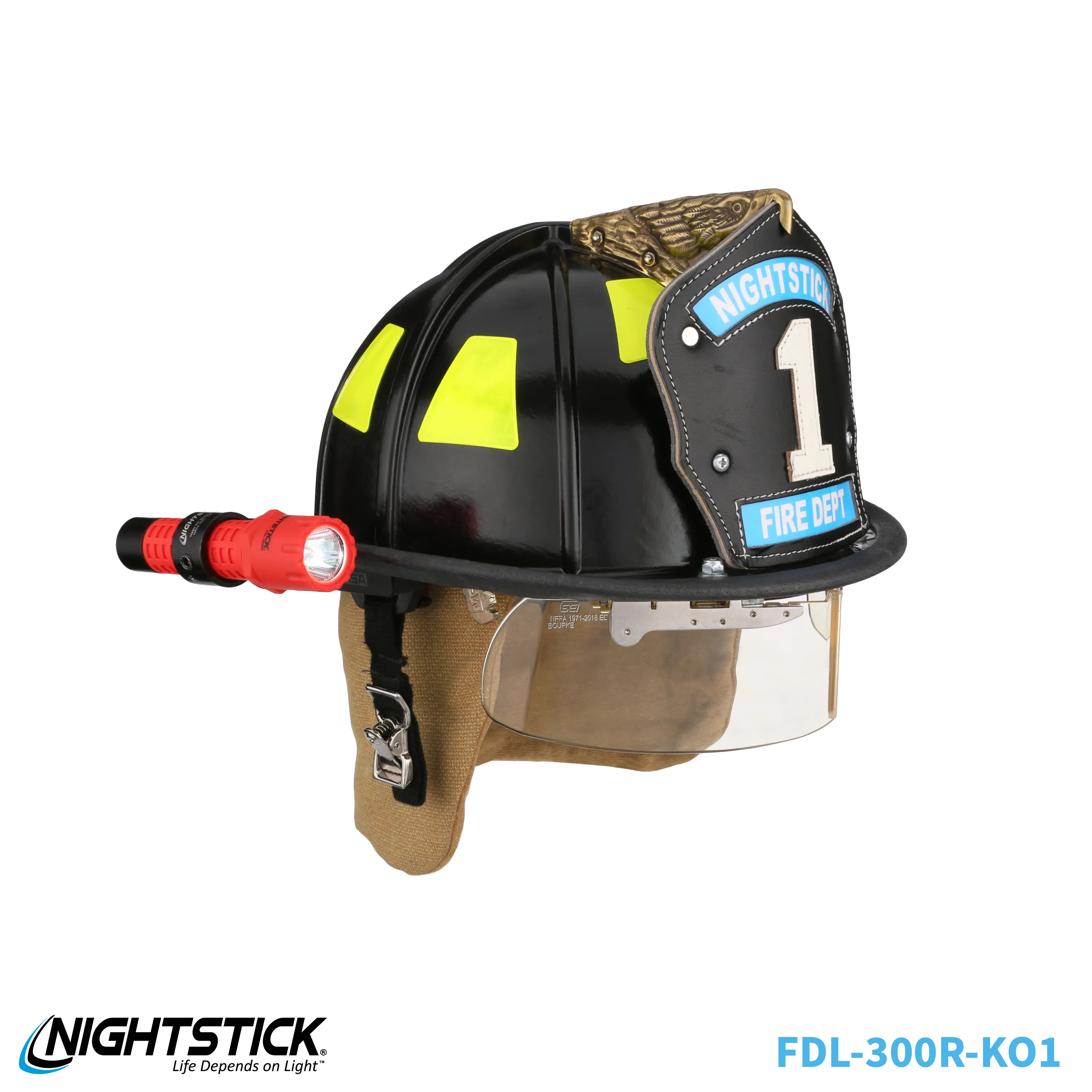 FDL-300R-K01: Tactical Fire Light w/Multi-Angle Helmet Mount