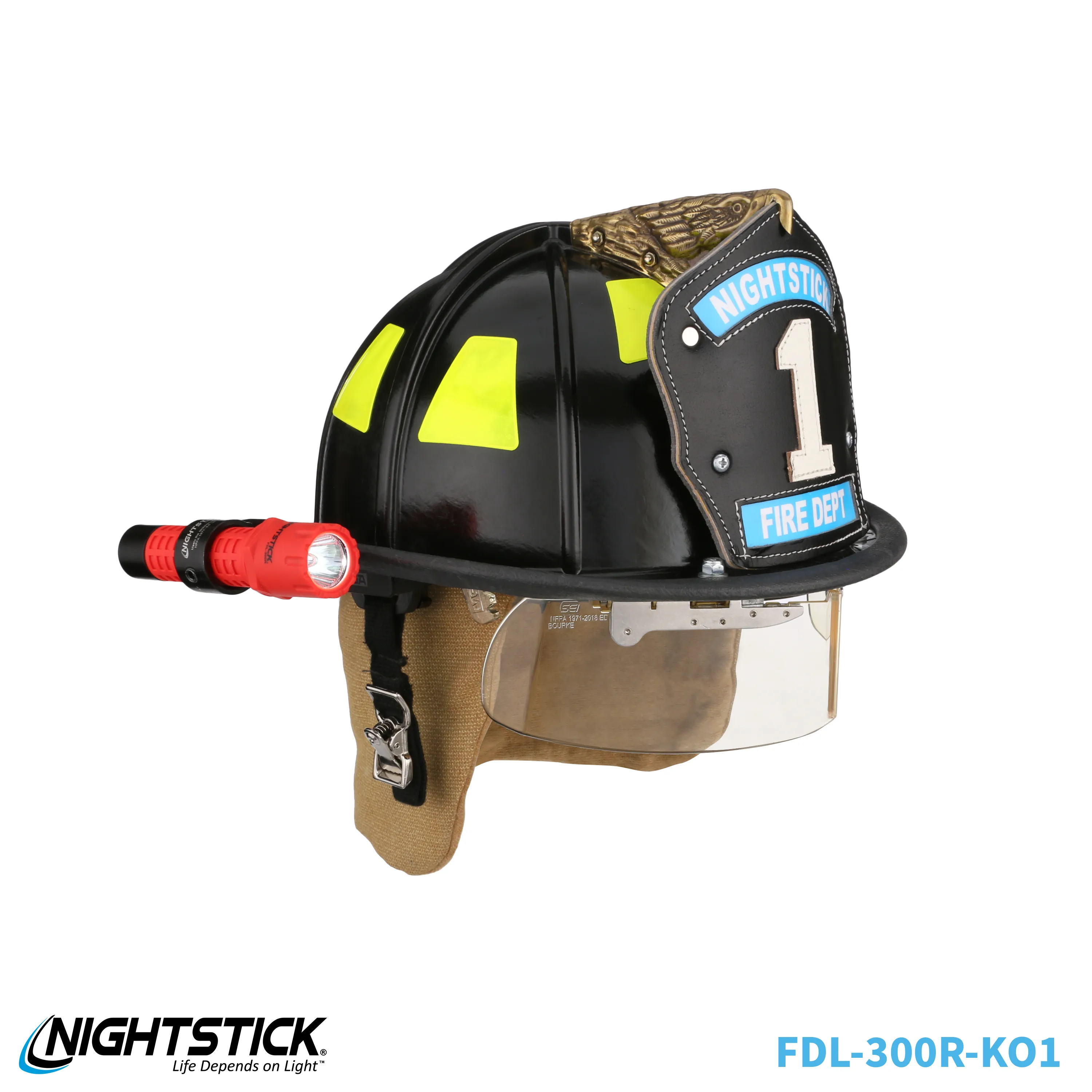 FDL-300R-K01: Tactical Fire Light w/Multi-Angle Helmet Mount