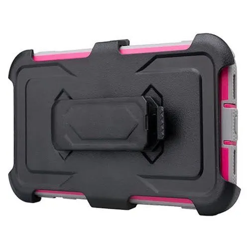 Google Pixel XL Case, Triple Protection 3-in-1 Shockproof Armor Holster Shell Combo Case w/ Built in Screen Protector for Google Pixel XL - Hot Pink
