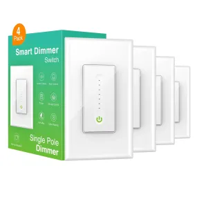 Gosund SW2-4 In-Wall, Single Pole Dimmer Smart Switch, 15A, 4 Pack