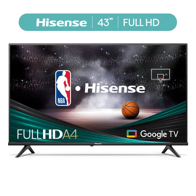 Hisense 43-Inch Class A4 Series FHD 1080p Google Smart TV  Chromecast Built-in (43A4K)