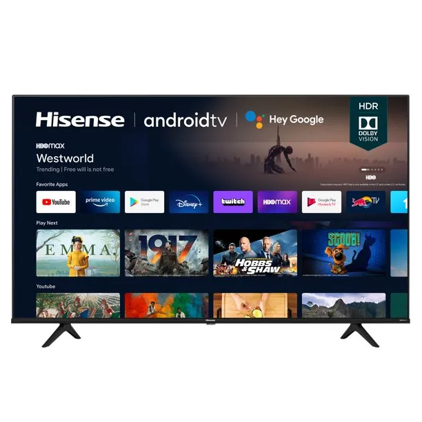 Hisense 55" 4K UHD A6G Series Android Smart TV (55A6G)
