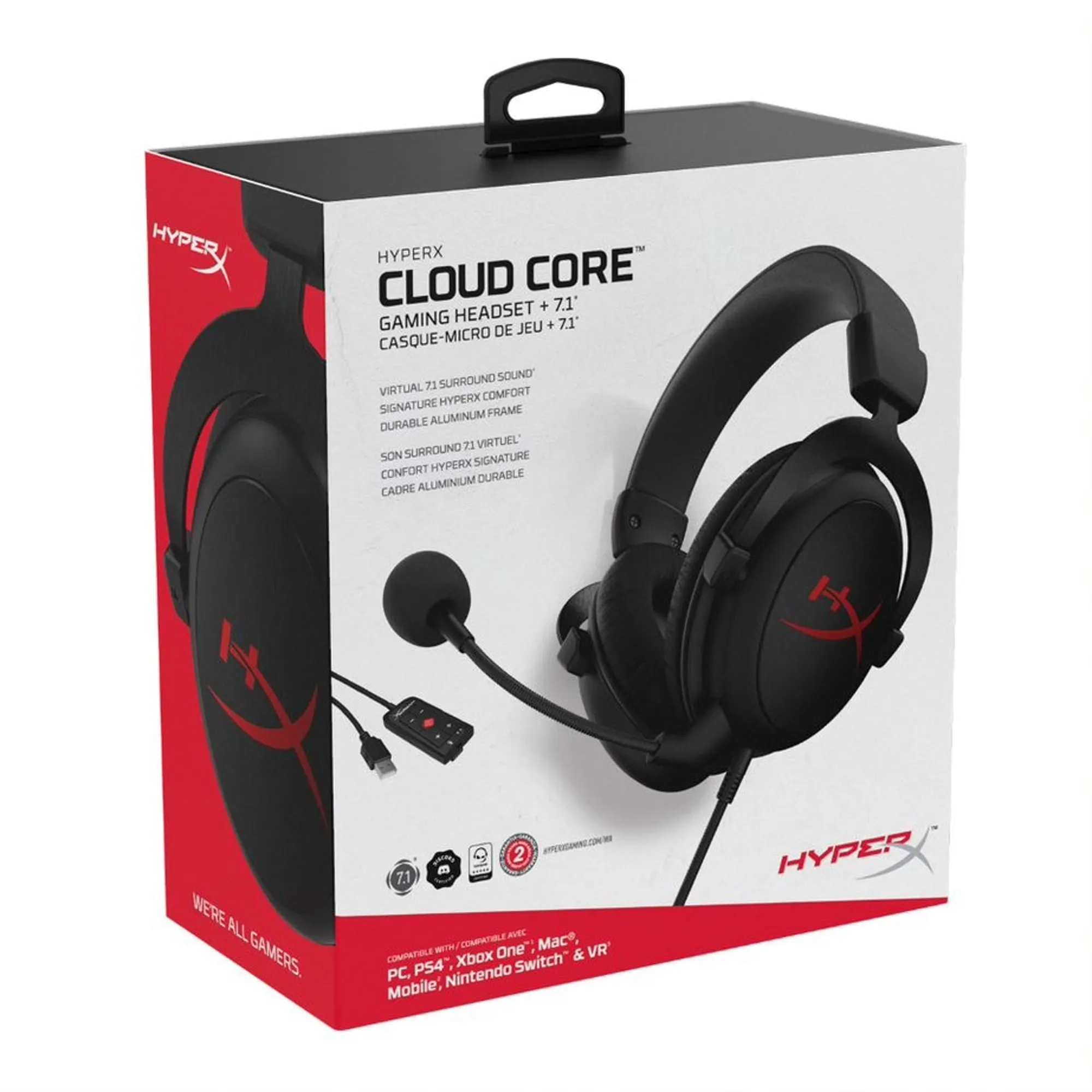 HyperX Cloud Core 7.1 Gaming Headset - Black