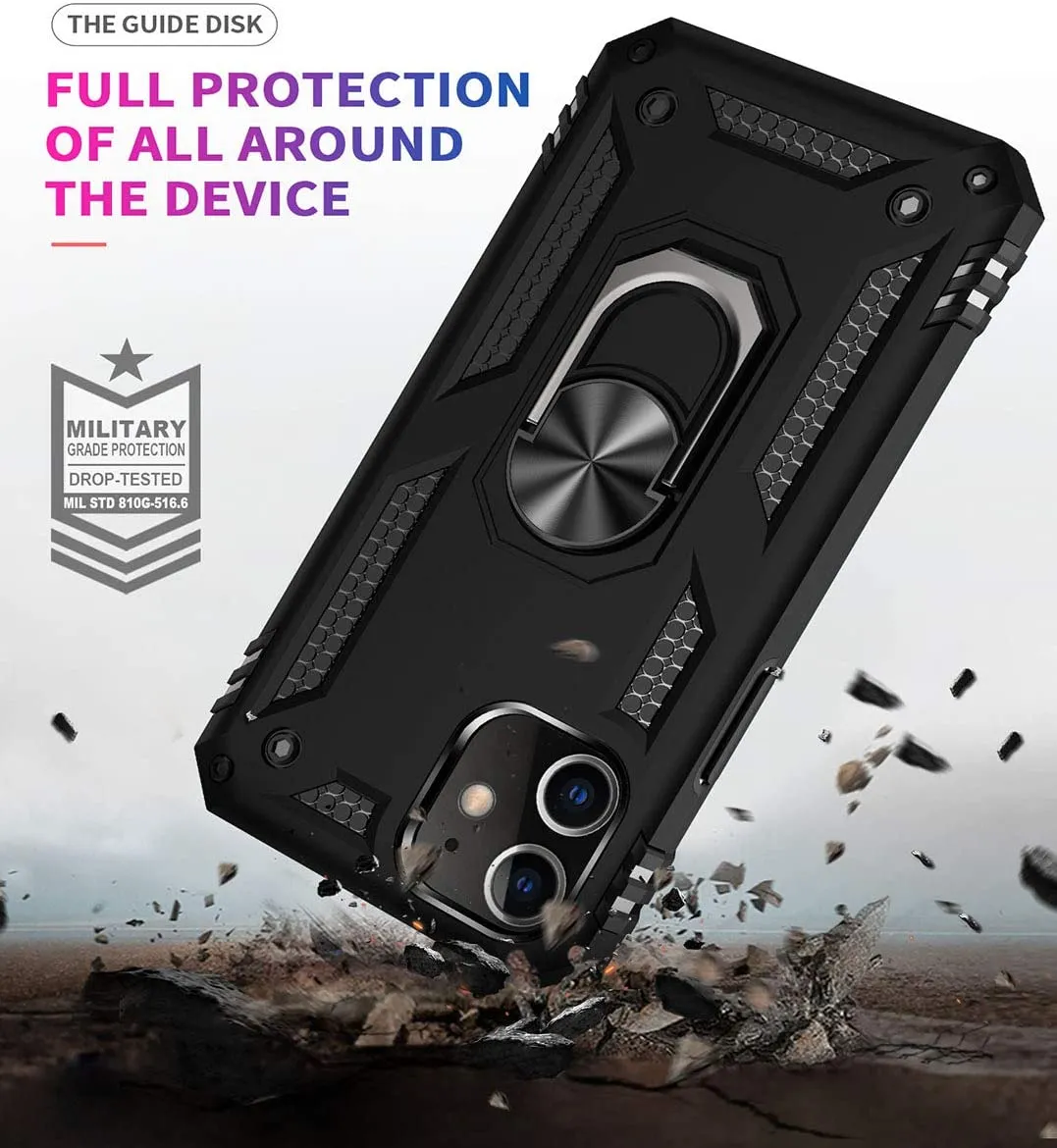 iPhone 13 Pro Max Ring Car Case | iPhone 13 Pro Max Kickstand Case