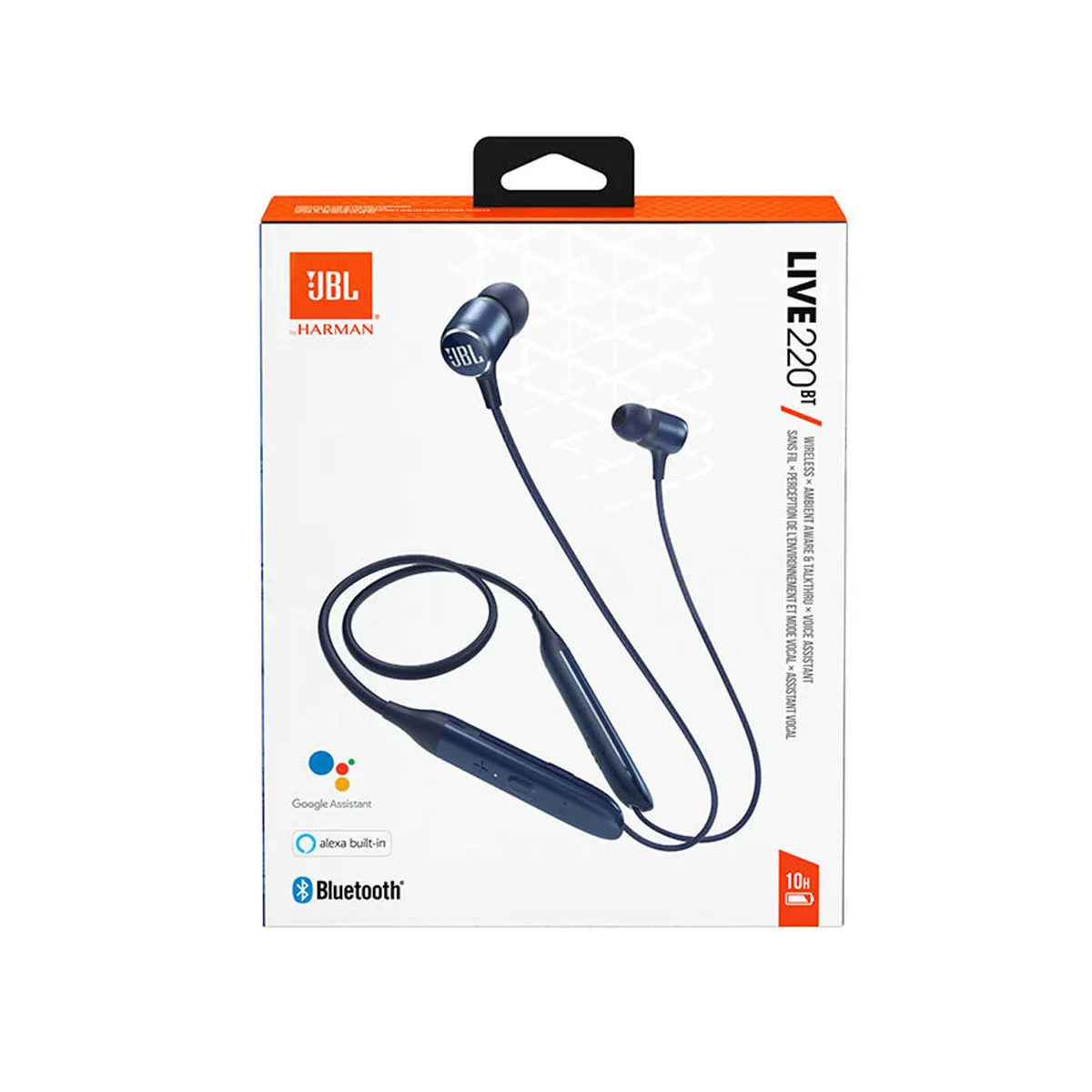 JBL Live 220BT In-Ear Wireless Neckband Headphones - Blue