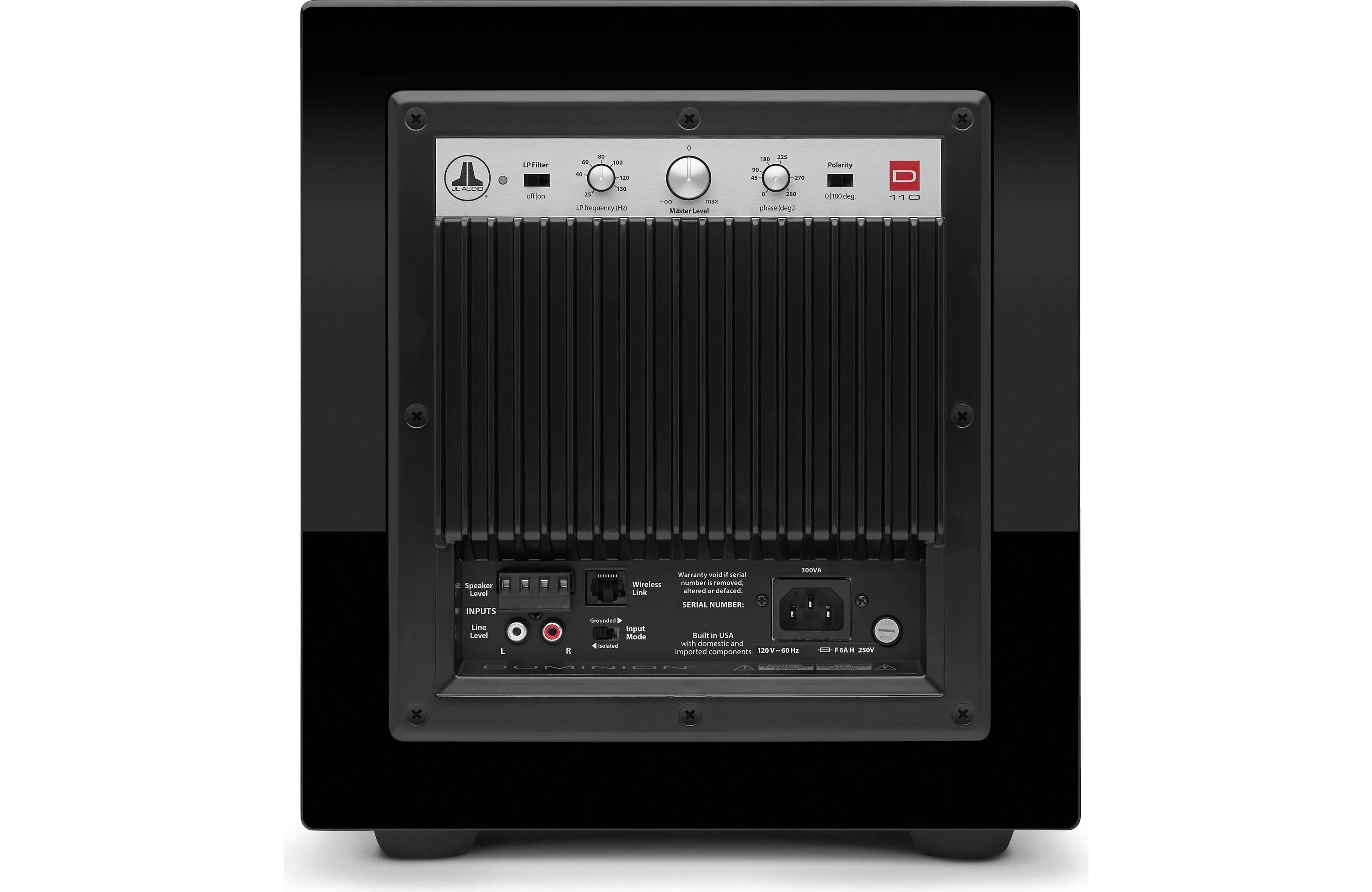 JL Audio D110-GLOSS Dominion 10" Powered Subwoofer Gloss Finish