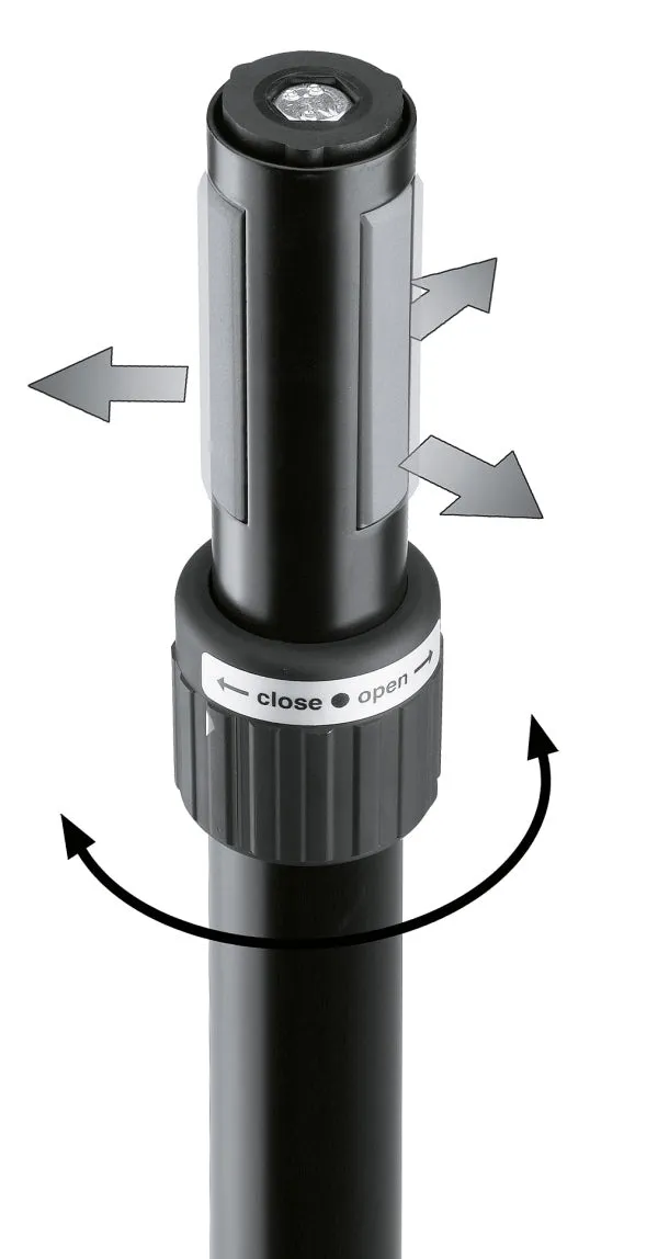 K&M 21340 Distance Rod w/Hand Crank & Ring Lock