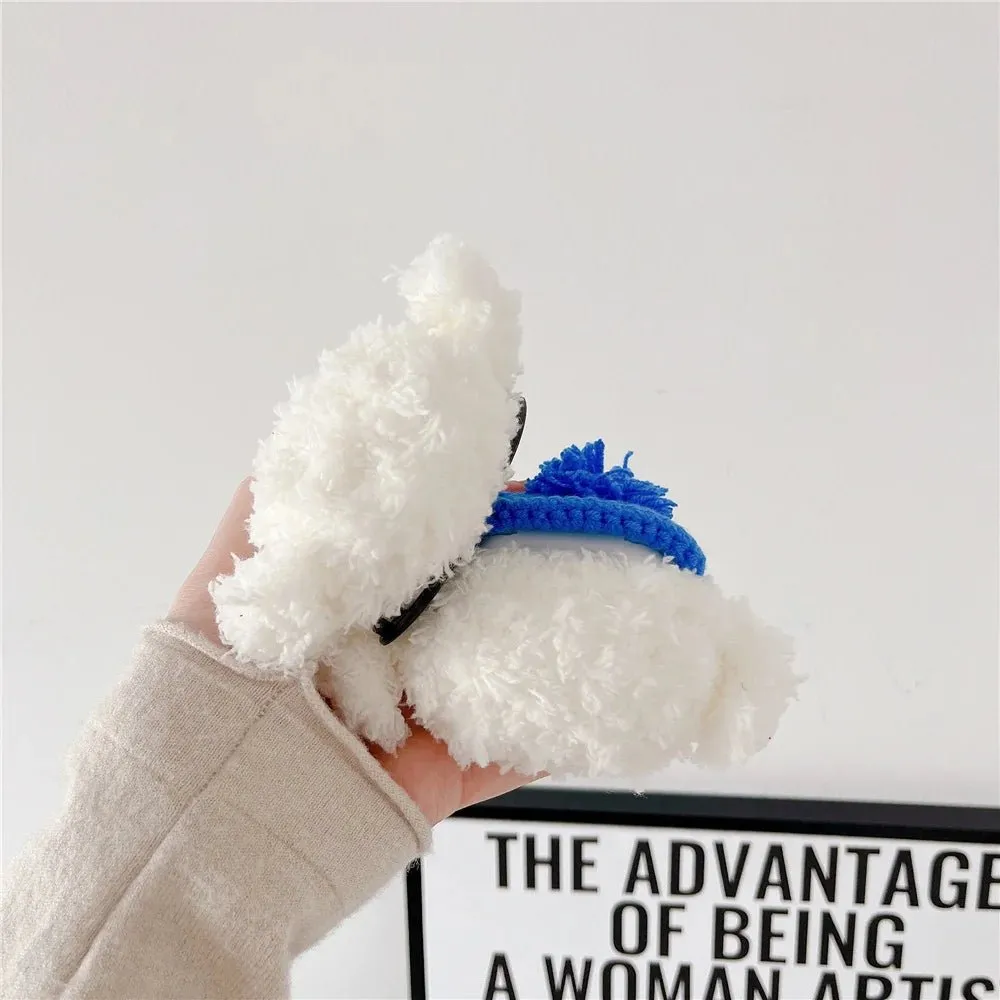 Kawaii Cool Dog Plush AirPods Case