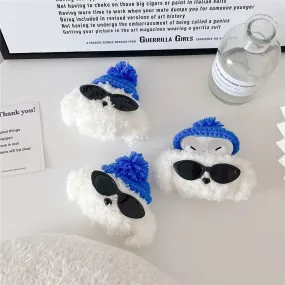 Kawaii Cool Dog Plush AirPods Case