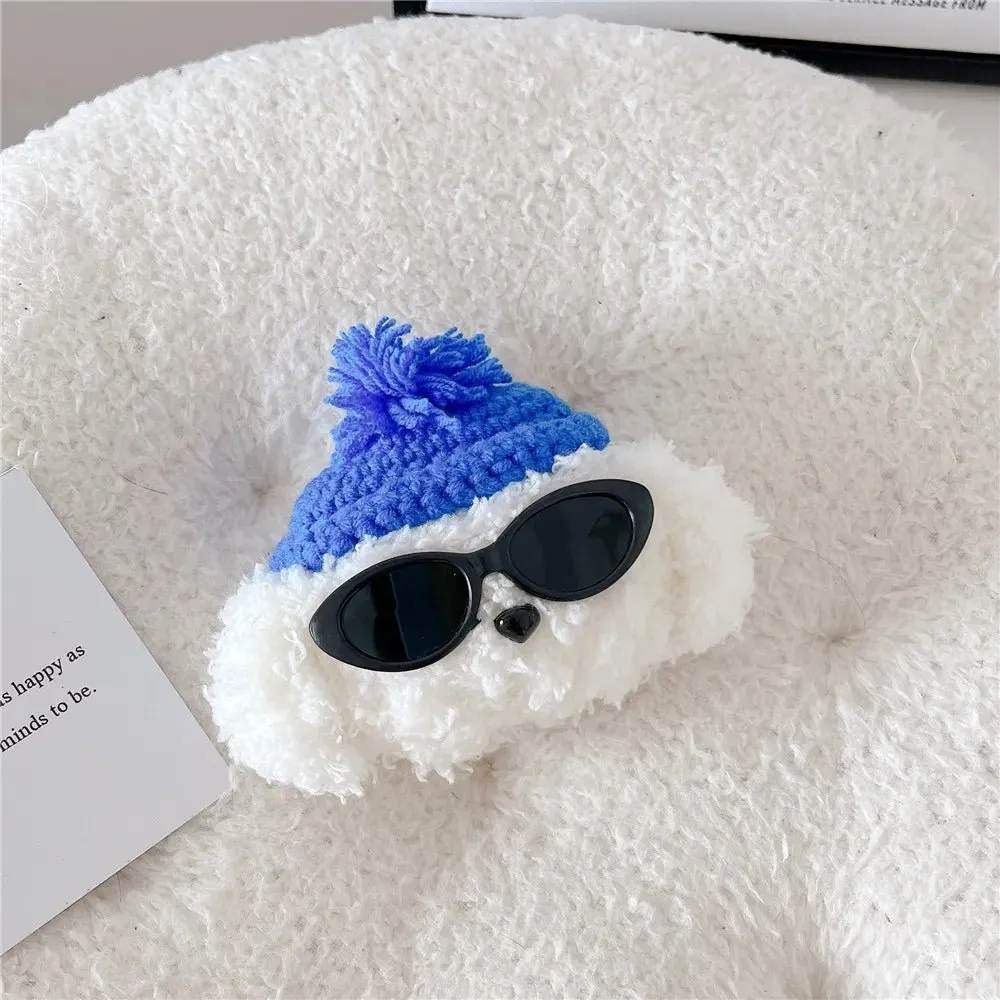 Kawaii Cool Dog Plush AirPods Case