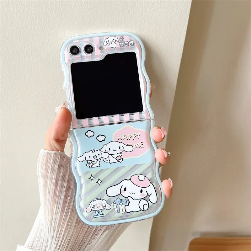 Kawaii Galaxy Z Flip Case (Cinnamoroll & Pompompurin)