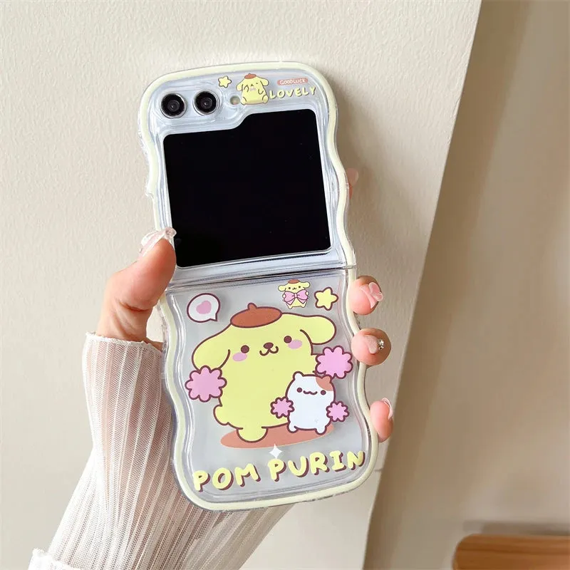 Kawaii Galaxy Z Flip Case (Cinnamoroll & Pompompurin)
