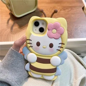 Kawaii Hello Kitty Honey Bee iPhone Case