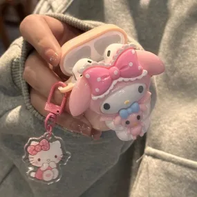 Kawaii My Melody AirPods Case with 3D Doll