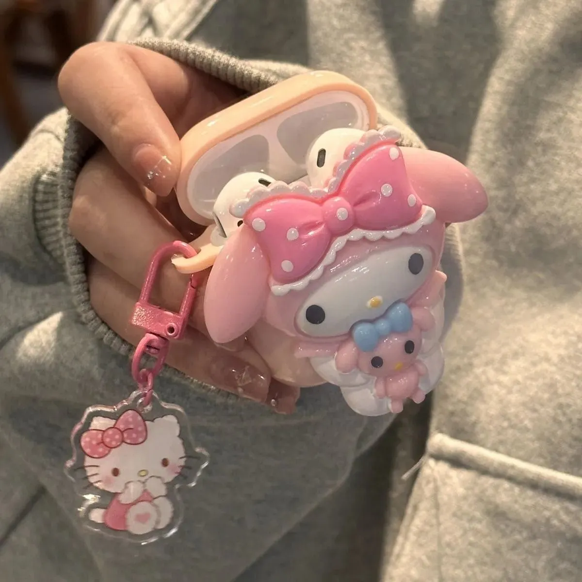 Kawaii My Melody AirPods Case with 3D Doll