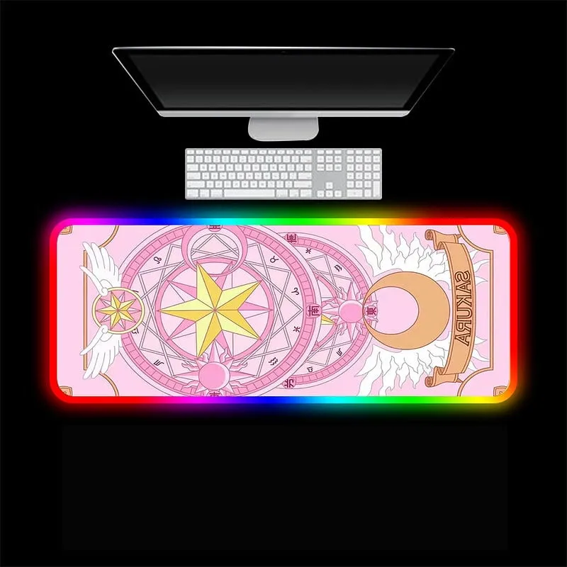 Kawaii Pink Cardcaptor Sakura LED Mouse Pad
