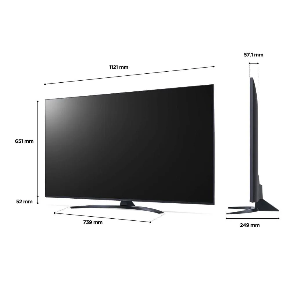LG 50UQ91006LAAEK (2022) LED HDR 4K Ultra HD Smart TV, 50 inch with Freeview HD-Freesat HD, Ashed Blue