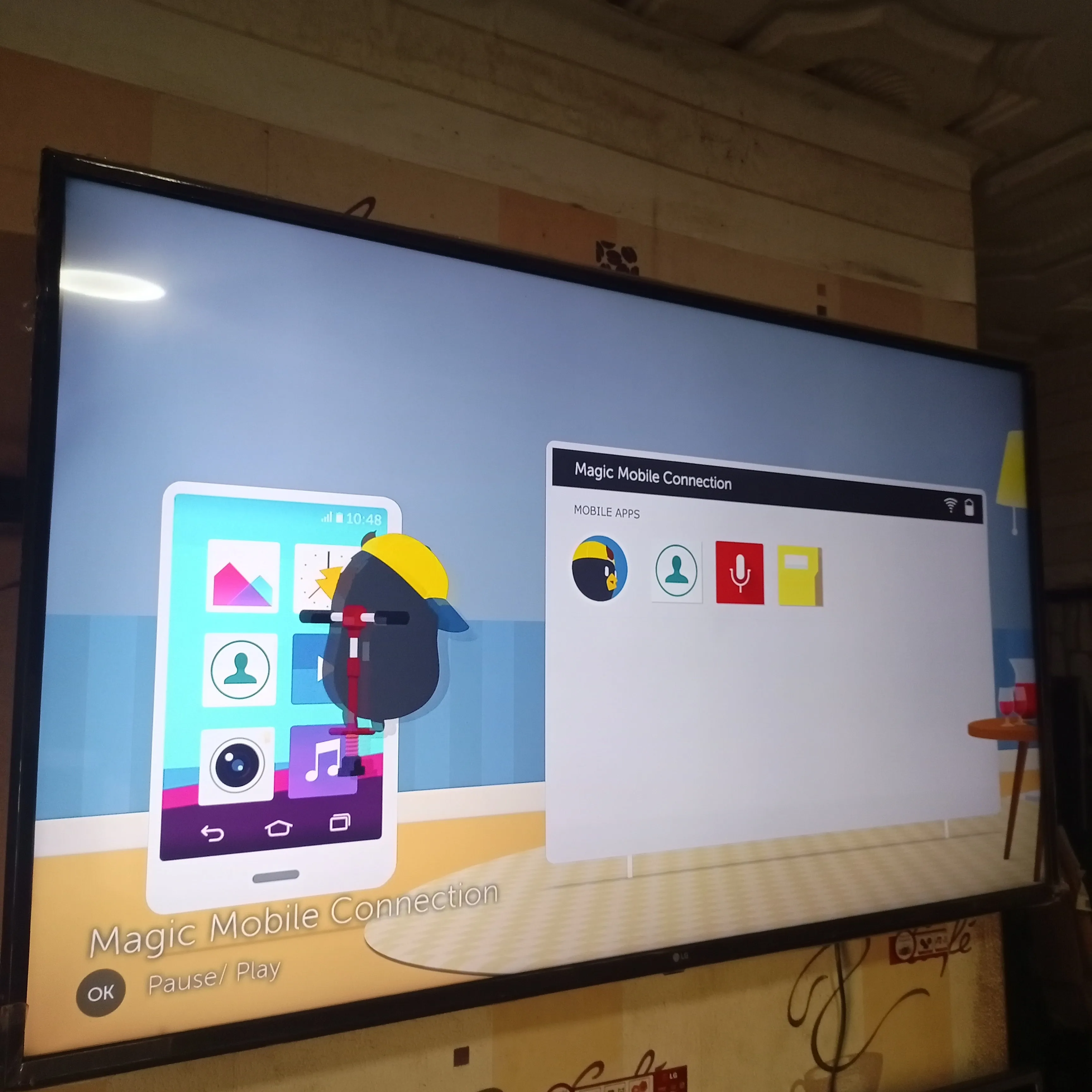 LG 55 Inch 55UH63 Series webOS 3.0 Smart 4K UHD Active HDR LED TV with Built-in WiFi, Miracast - UK Used