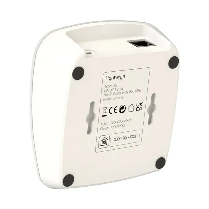 Lightwave LP2 Link Plus Smart Hub, for New Users, 868MHz, Compatible with Alexa, Google Assistant, Apple HomeKit, iOS & Android - White