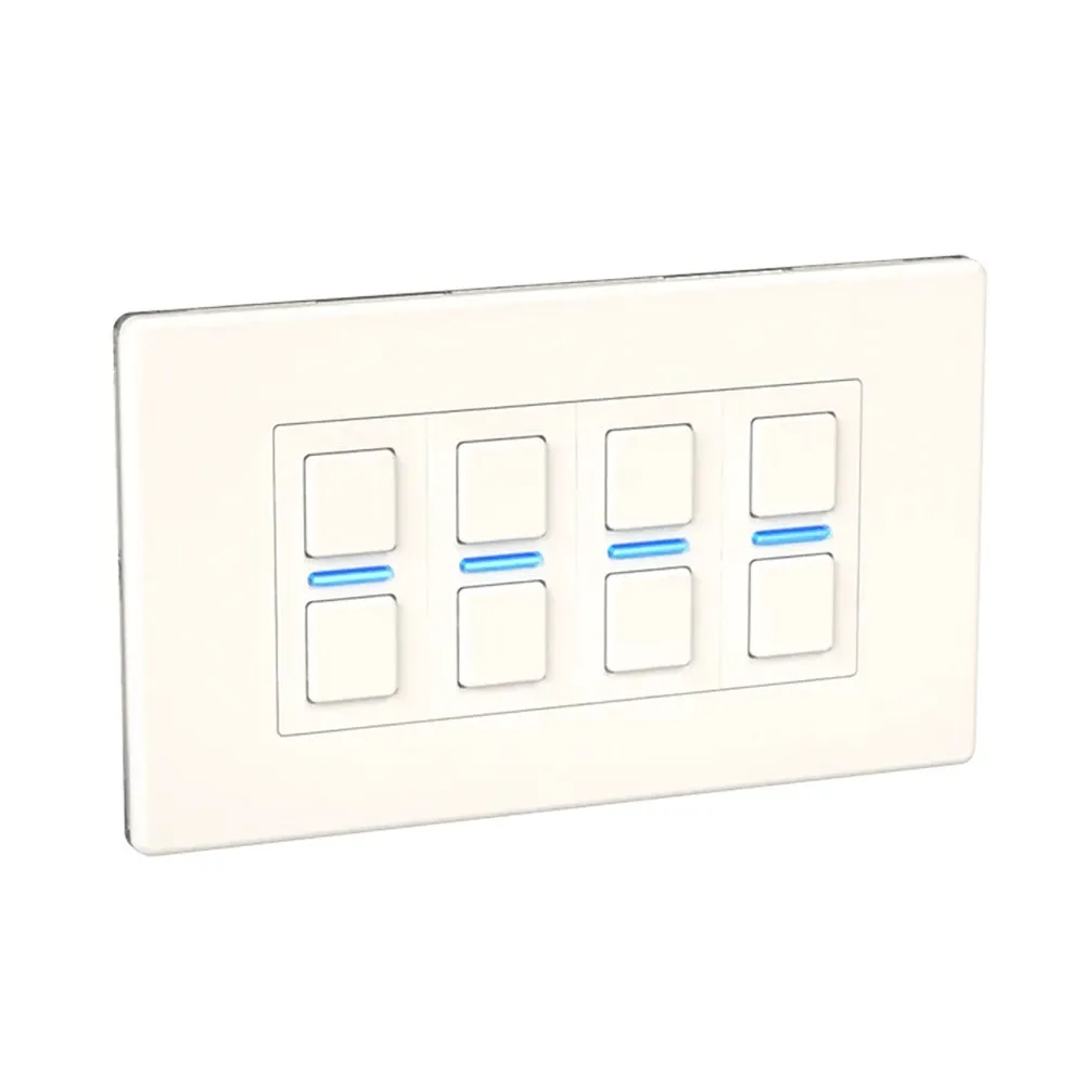 Lightwave LP24WH MK2 Smart Dimmer, 4 Gang, Works with Alexa, Google Assistant, HomeKit, iOS & Android Compatible - White Metal