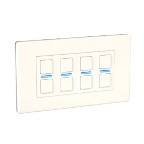 Lightwave LP24WH MK2 Smart Dimmer, 4 Gang, Works with Alexa, Google Assistant, HomeKit, iOS & Android Compatible - White Metal