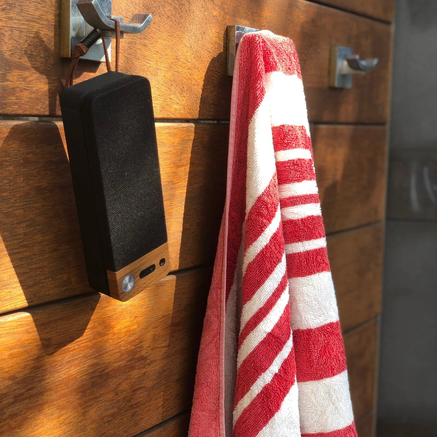 LuxeTech Portable Bluetooth Speaker - Walnut