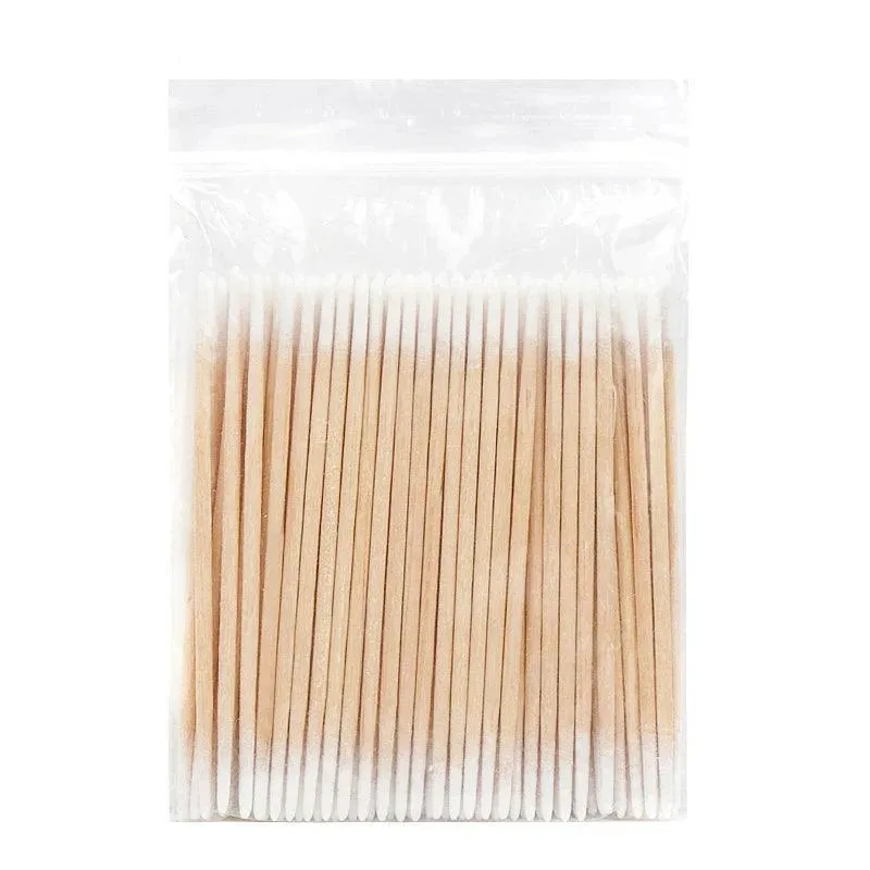 Makeup Cotton Swabs, Double-Headed, Premium Wood, Versatile, Portable, Available in 100/300 Packs, Ideal for Beauty and Cleaning