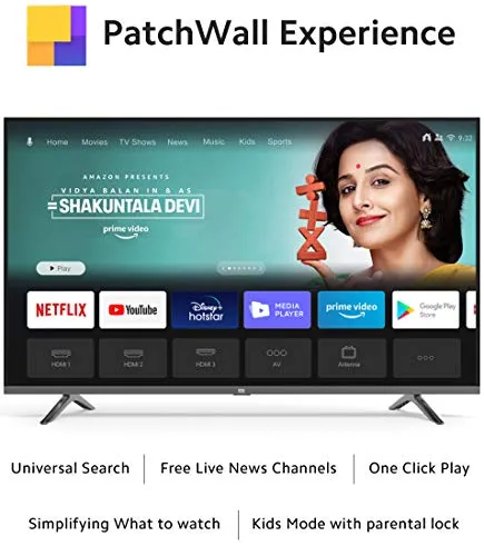 Mi 4A 100 cm 40 Inches Full HD Android LED Smart TV with Data Saver (Black)