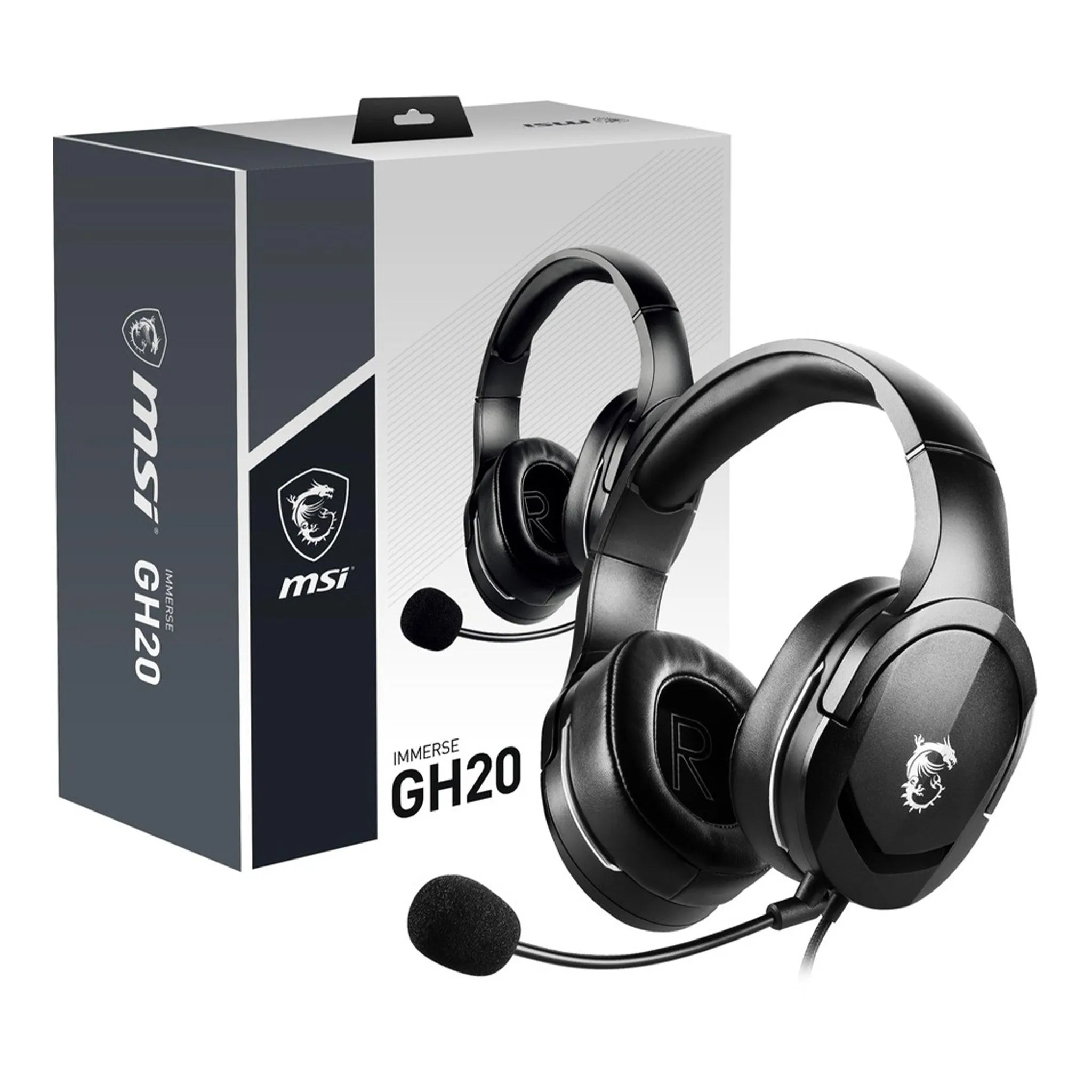 MSI IMMERSE GH20 Gaming Headset with Microphone - Black