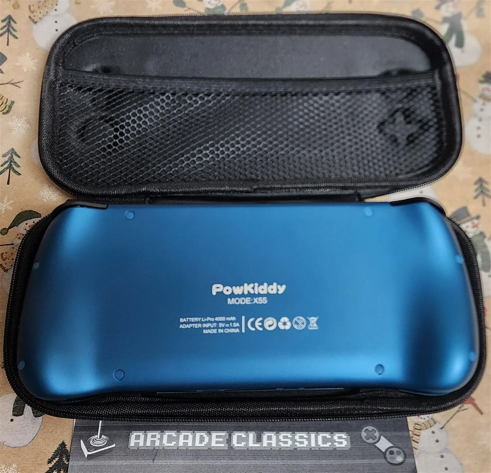 New Powkiddy x55 Custom OS Handheld gaming console & cases 256GB LinuxOS RK3566 5.5" IPS widescreen display