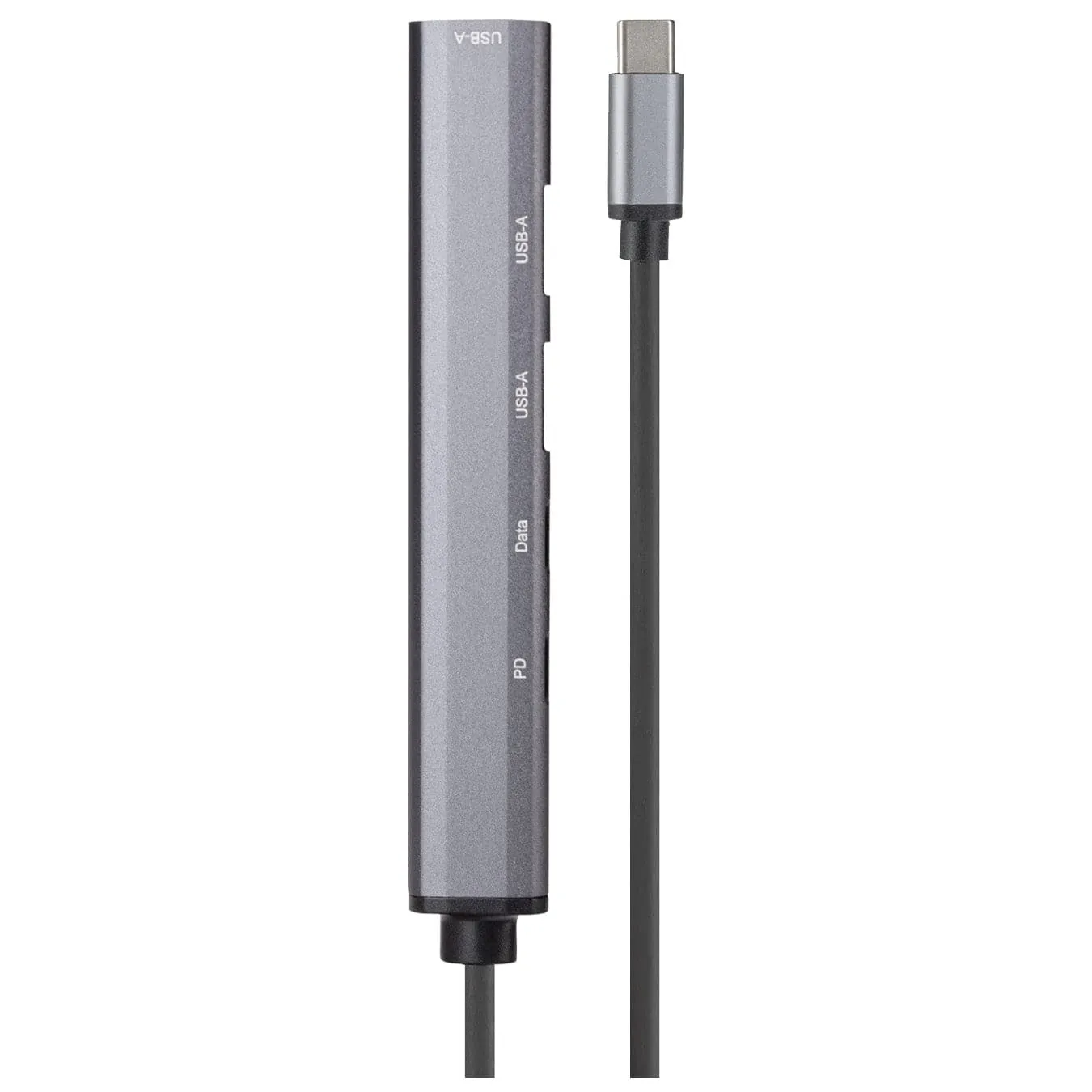 Nikkai USB-C Multiport Hub to 3x USB-A 3.0 / 2x Super Speed USB-C with 13cm Cable - Silver