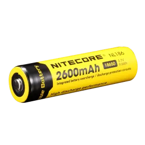 NITECORE NL186 2600mAh Protected Li-ion 18650 Rechargeable Battery