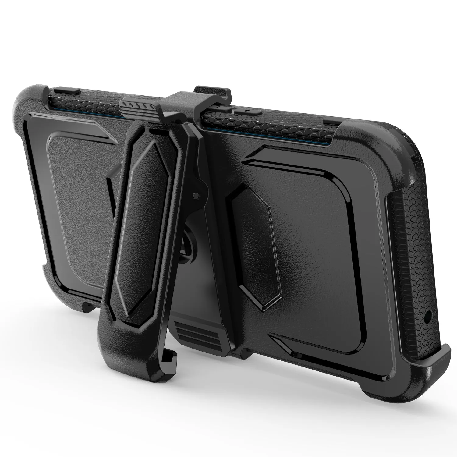 OnePlus Nord N200 5G Case, Nord N200 5G Case, Triple Protection 3-1 w/ Built in Screen Protector Heavy Duty Holster Shell Combo Clip Cover - Blue