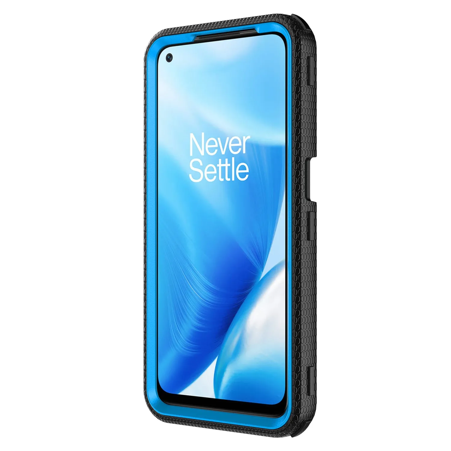 OnePlus Nord N200 5G Case, Nord N200 5G Case, Triple Protection 3-1 w/ Built in Screen Protector Heavy Duty Holster Shell Combo Clip Cover - Blue