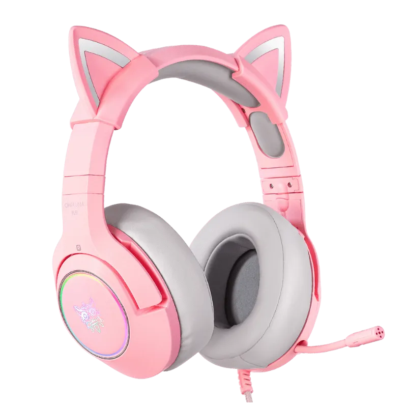 ONIKUMA K9 RGB Stereo Gaming Headset with Cat Ears for PS4, Xbox, PC and Switch