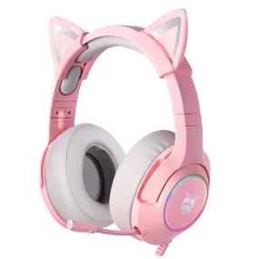 ONIKUMA K9 RGB Stereo Gaming Headset with Cat Ears for PS4, Xbox, PC and Switch