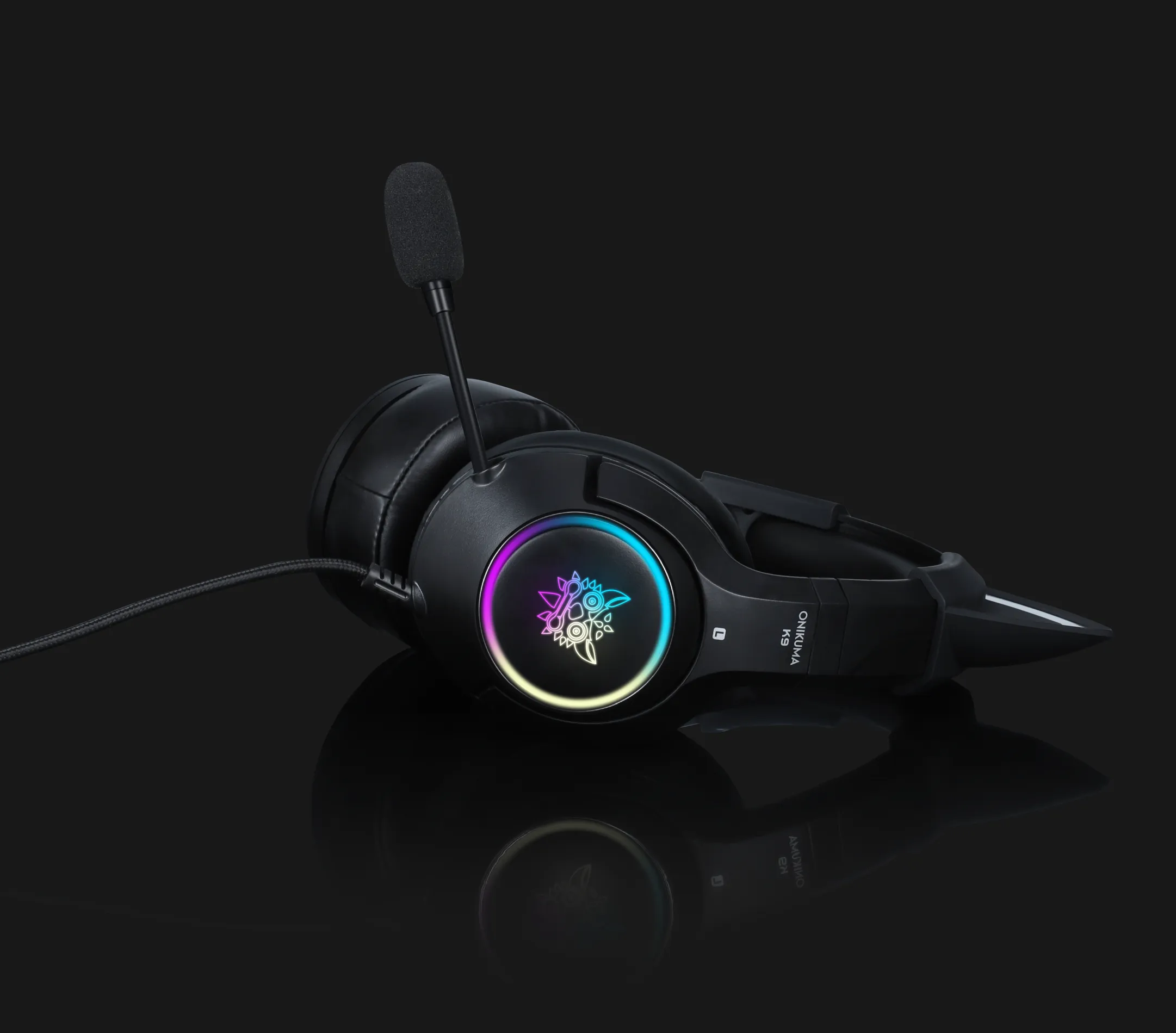 ONIKUMA K9 RGB Stereo Gaming Headset with Cat Ears for PS4, Xbox, PC and Switch