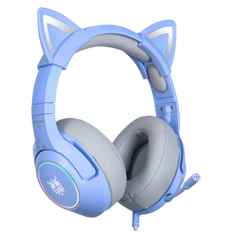 ONIKUMA K9 RGB Stereo Gaming Headset with Cat Ears for PS4, Xbox, PC and Switch