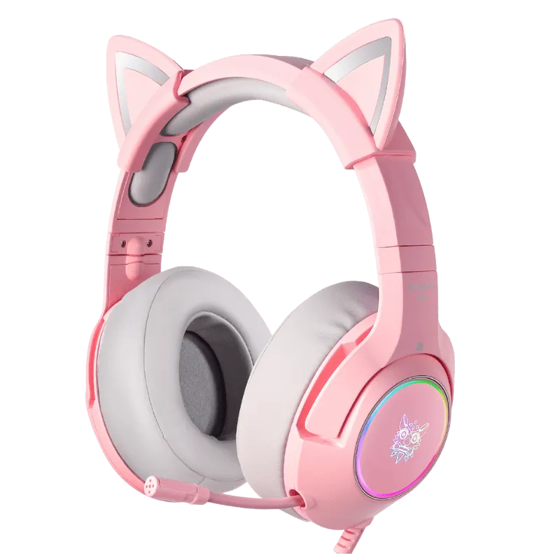 ONIKUMA K9 RGB Stereo Gaming Headset with Cat Ears for PS4, Xbox, PC and Switch
