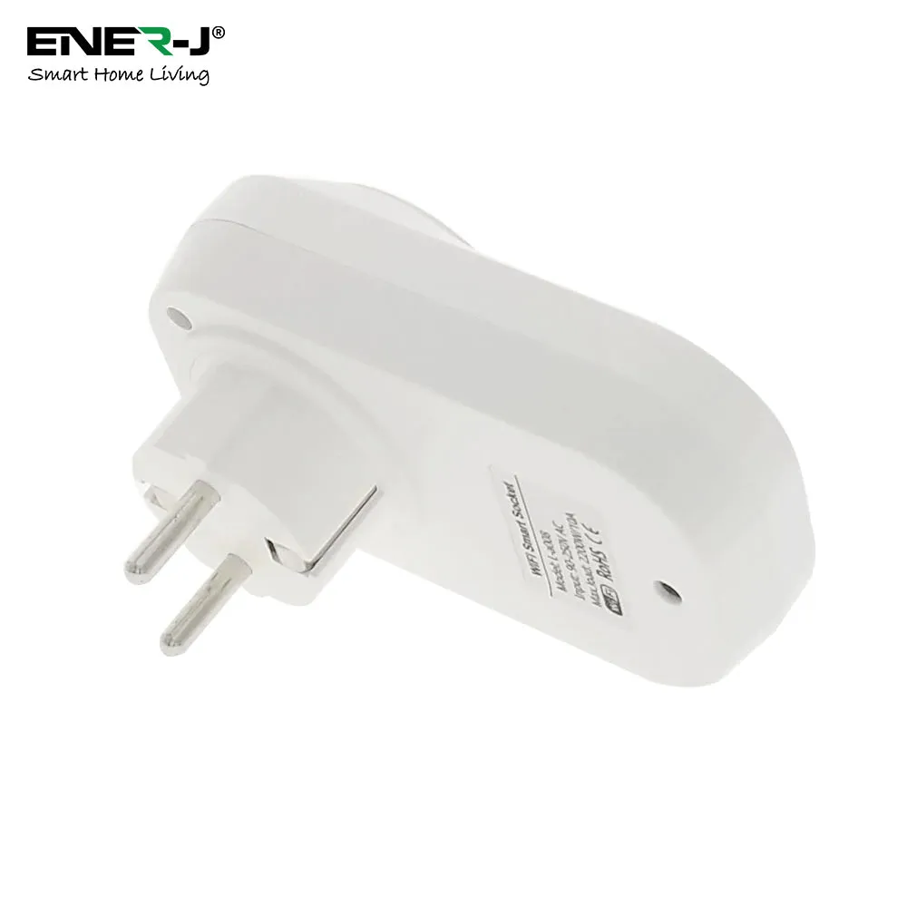 Pack of 3 Wi-Fi Smart Plug EU Outlet with Energy Monitoring, Works with Amazon Alexa, Google Home, Wireless Smart Socket Remote Control Timer Plug Switch, No Hub Required. Max Load 1600W