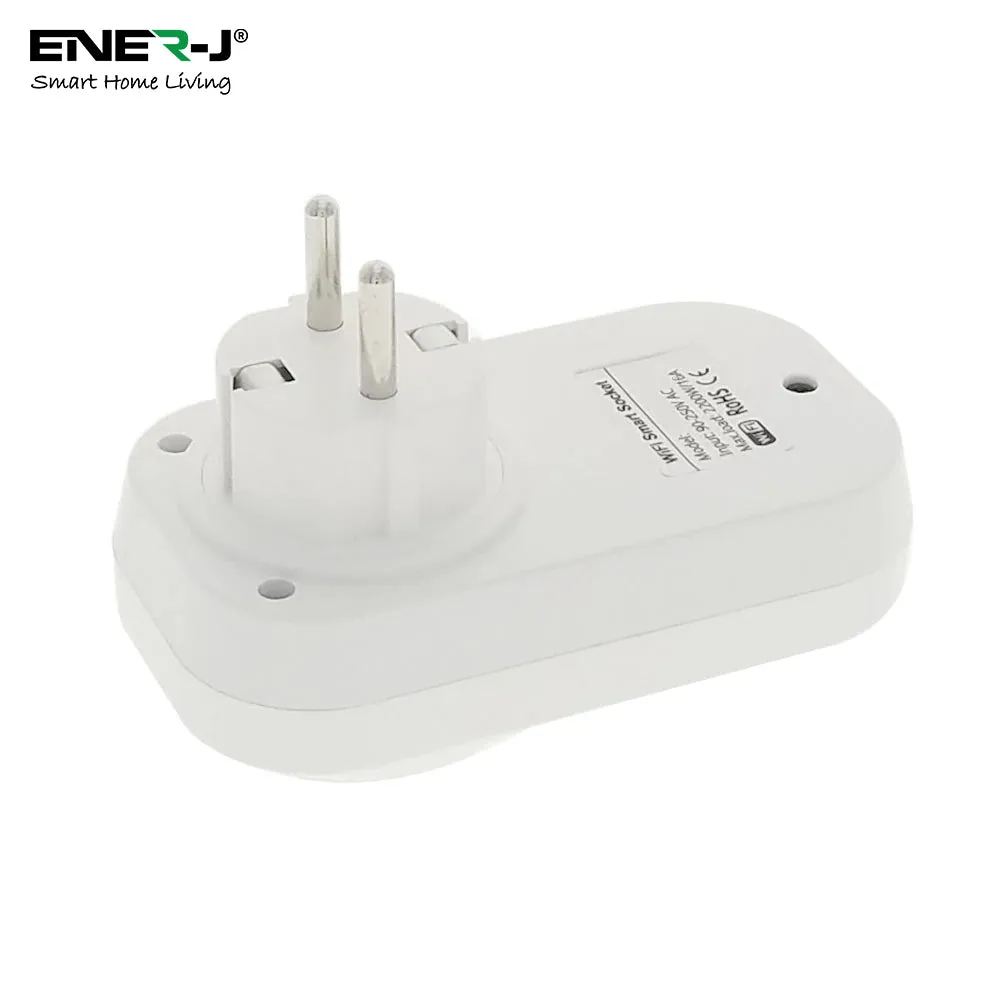 Pack of 3 Wi-Fi Smart Plug EU Outlet with Energy Monitoring, Works with Amazon Alexa, Google Home, Wireless Smart Socket Remote Control Timer Plug Switch, No Hub Required. Max Load 1600W
