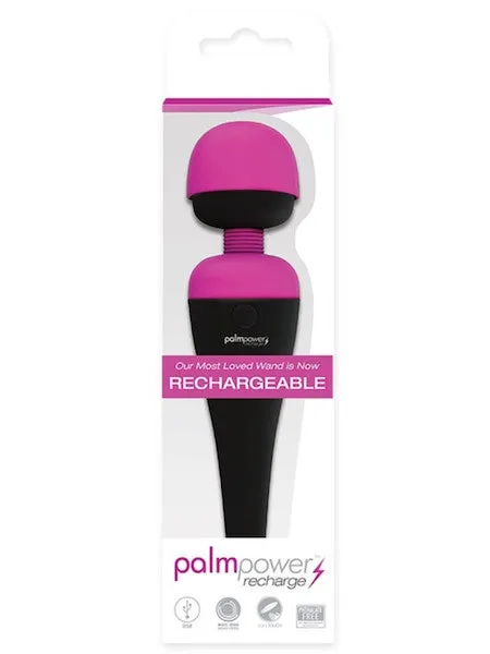 PalmPower Massager Rechargeable -Black/Fuchsia
