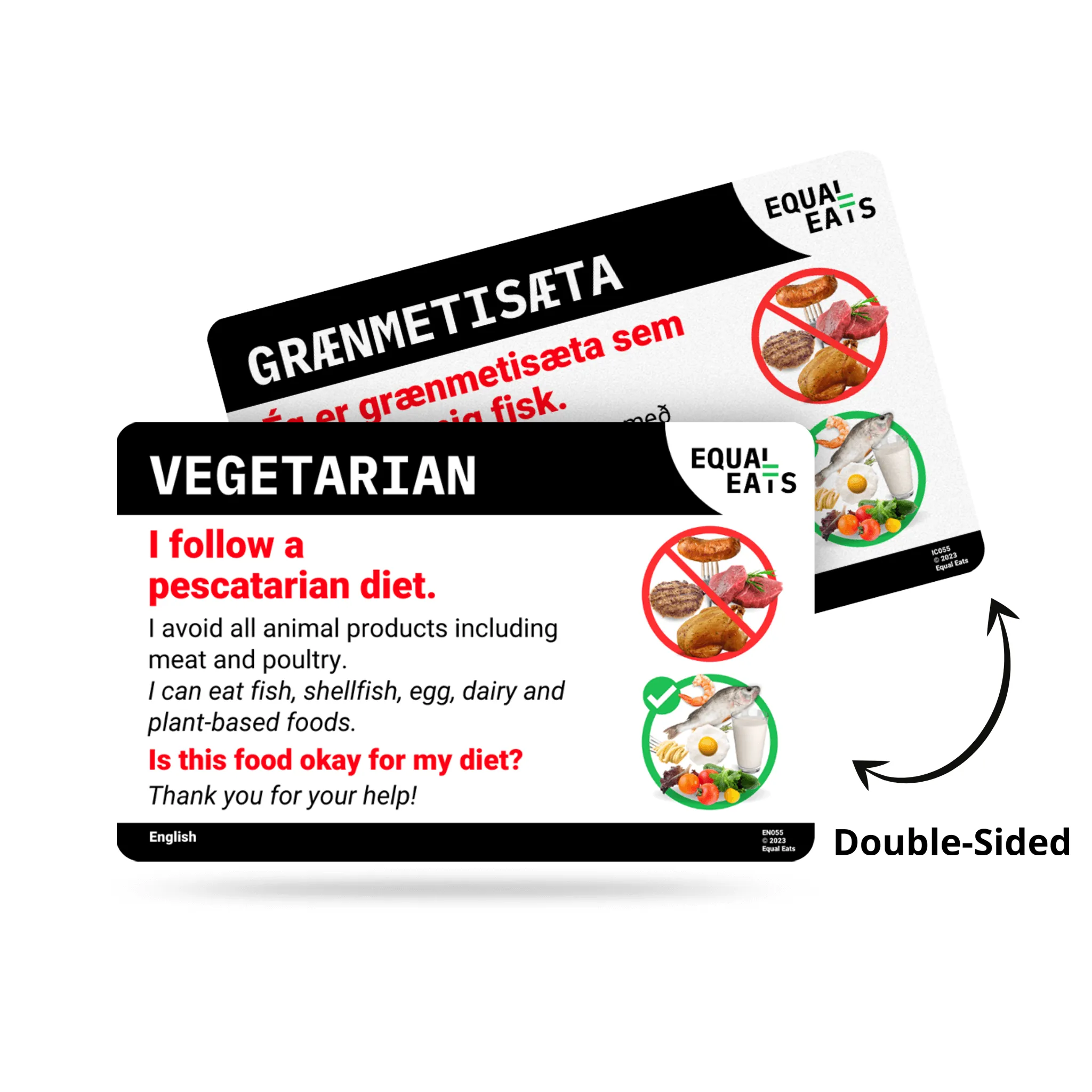 Pescatarian Card in English (Printable)