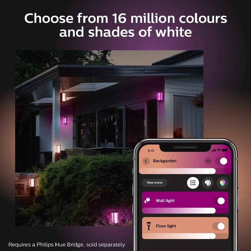 Philips Hue Impress White and Colour Ambiance Led Smart Outdoor Pedestal Light [Regular], Works with Alexa, Google Assistant and Apple Homekit