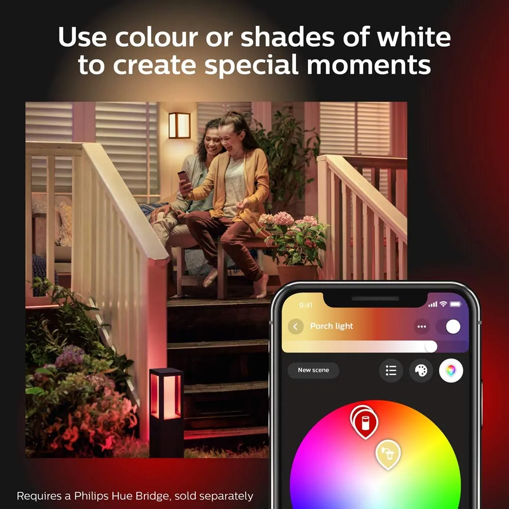 Philips Hue Impress White and Colour Ambiance Led Smart Outdoor Pedestal Light [Regular], Works with Alexa, Google Assistant and Apple Homekit