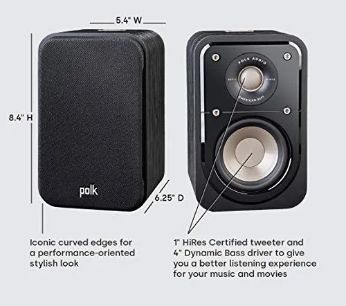 Polk Audio Signature S10 American HiFi Home Theater Compact Satellite Surround Speaker - India Warranty*