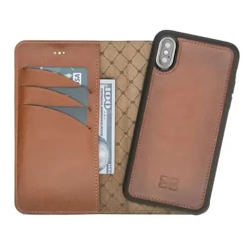 Premium Detachable Leather Wallet Case for Apple iPhone X Series by Bouletta